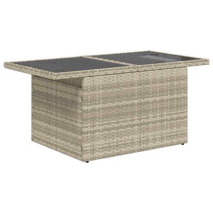 8-tlg. Garten-Sofagarnitur mit Kissen Hellgrau Poly Rattan - Pazzar.ch