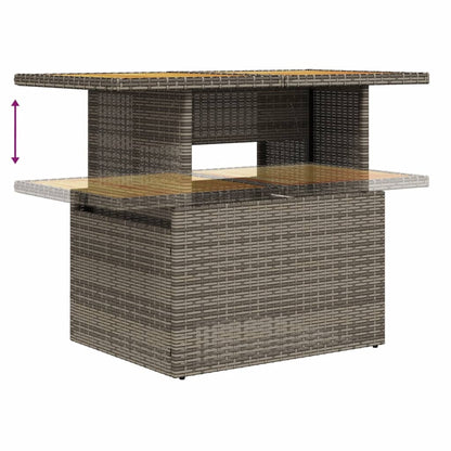 8-tlg. Garten-Sofagarnitur mit Kissen Grau Poly Rattan - Pazzar.ch