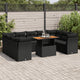 10-tlg. Garten-Sofagarnitur mit Kissen Schwarz Poly Rattan