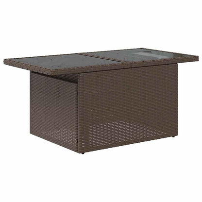 8-tlg. Garten-Sofagarnitur mit Kissen Braun Poly Rattan - Pazzar.ch