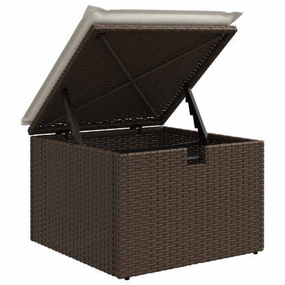8-tlg. Garten-Sofagarnitur mit Kissen Braun Poly Rattan - Pazzar.ch
