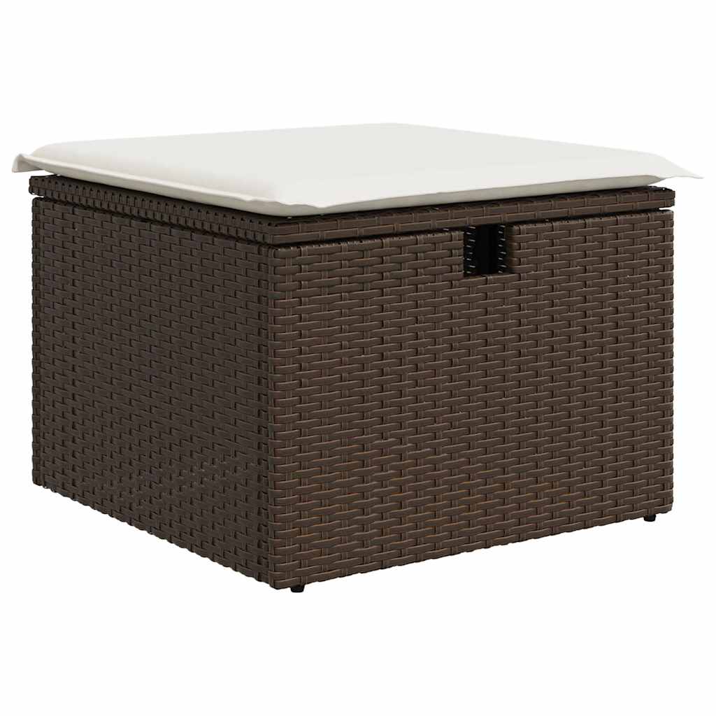8-tlg. Garten-Sofagarnitur mit Kissen Braun Poly Rattan - Pazzar.ch