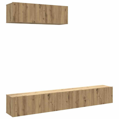 TV-Wandschränke 3 Stk. Artisan-Eiche 100x30x30 cm Holzwerkstoff - Pazzar.ch