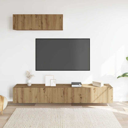 TV-Wandschränke 3 Stk. Artisan-Eiche 100x30x30 cm Holzwerkstoff - Pazzar.ch