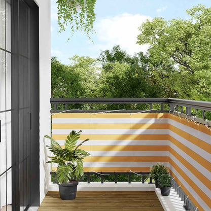 Balkon-Sichtschutz Gelb und Weiß Gestreift 75x1000 cm - Pazzar.ch