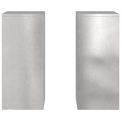 Pflanzenständer 2 pcs Silber 24 x 24 x 55 cm Edelstahl