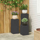 Pflanzenständer 3 pcs Schwarz 24 x 24 x 75 cm Stahl