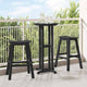 Barhocker 2 pcs Schwarz 52 x 43 x 73.5cm HDPE