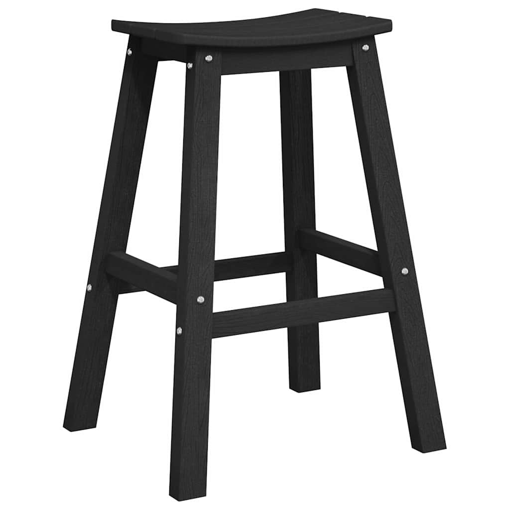 Barhocker 2 pcs Schwarz 52 x 43 x 73.5cm HDPE