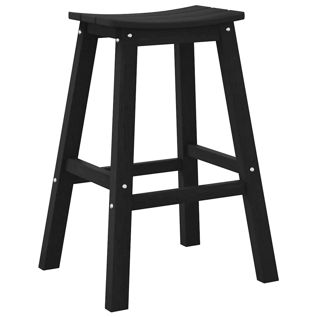 Barhocker 2 pcs Schwarz 52 x 43 x 73.5cm HDPE