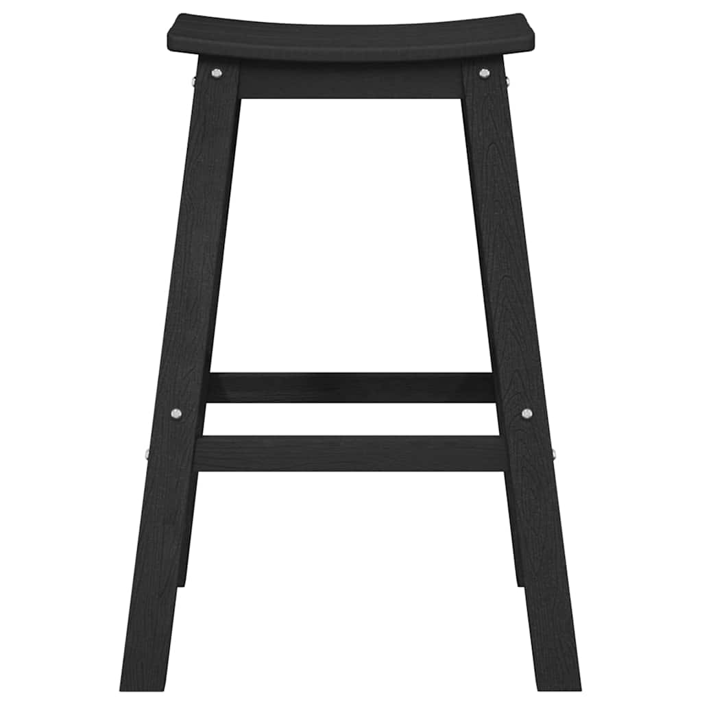 Barhocker 2 pcs Schwarz 52 x 43 x 73.5cm HDPE