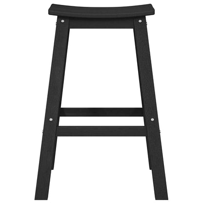 Barhocker 2 pcs Schwarz 52 x 43 x 73.5cm HDPE