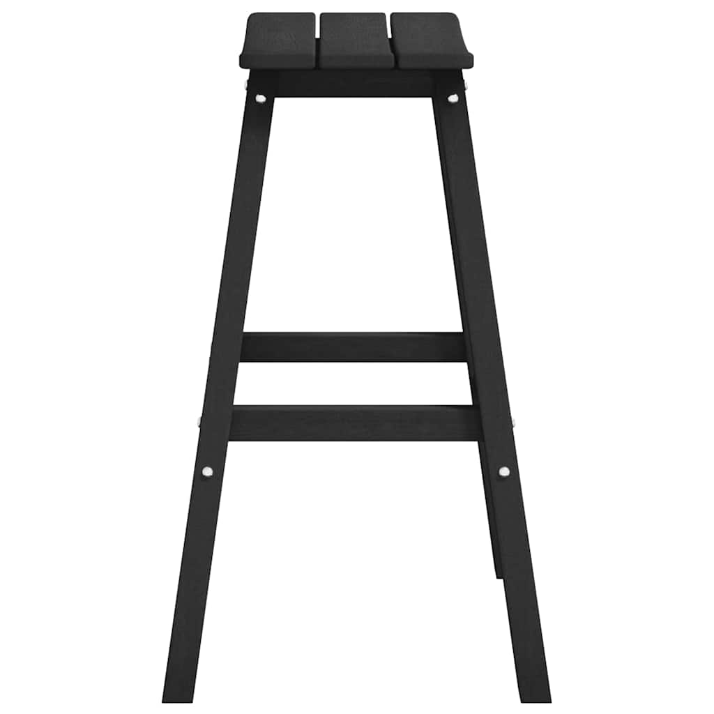 Barhocker 2 pcs Schwarz 52 x 43 x 73.5cm HDPE