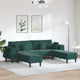 Samt Sofa mit Kissen 3 pcs Dunkelgrün 208 cm Samt