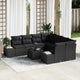 Garten-Sofa-Set 9 pcs Schwarz Poly Rattan