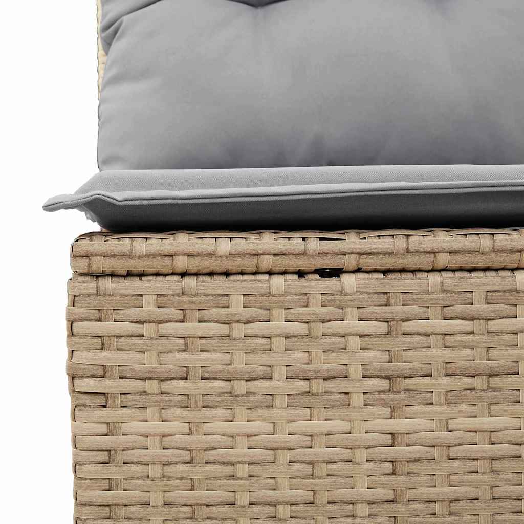 Garten Essgruppe mit Kissen Beige und Grau 100 x 55 x 73 cm