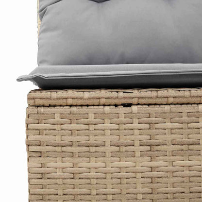 Garten Essgruppe mit Kissen Beige und Grau 100 x 55 x 73 cm