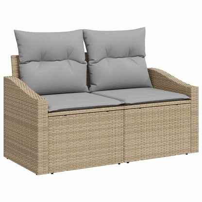 Garten Essgruppe mit Kissen Beige und Grau 100 x 55 x 73 cm