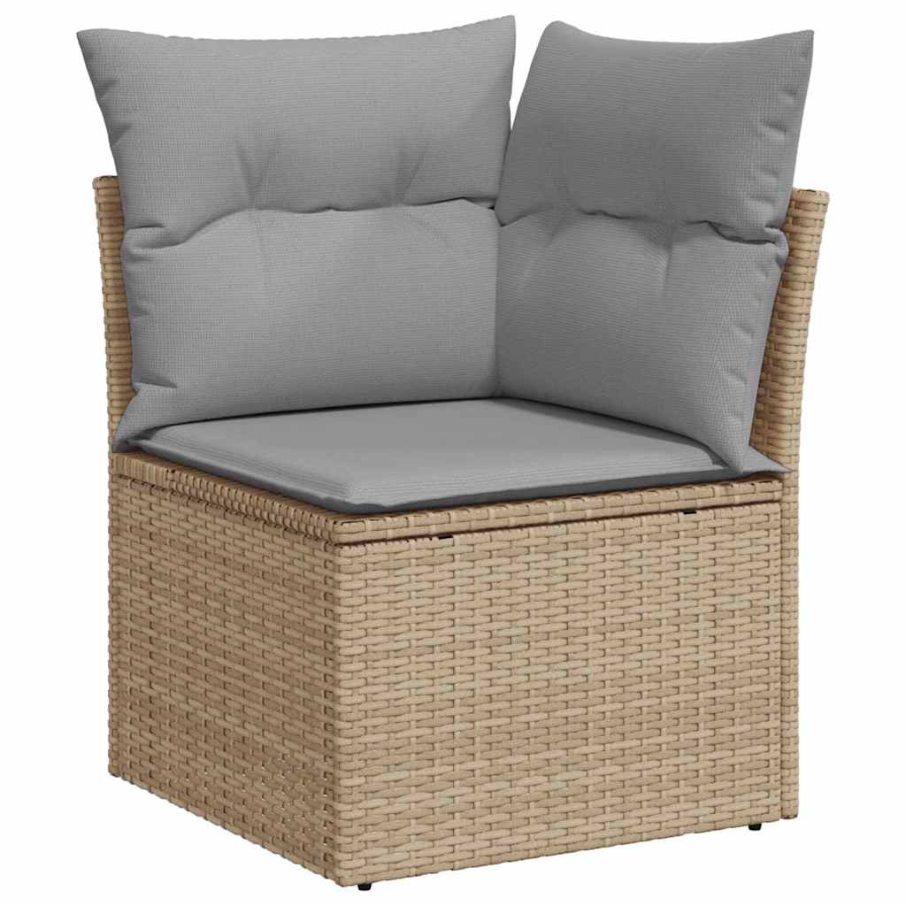 Garten Essgruppe mit Kissen Beige und Grau 100 x 55 x 73 cm