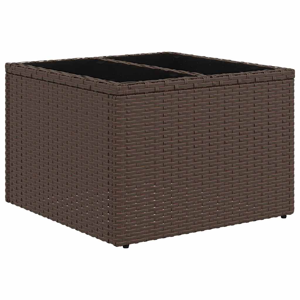 Garten-Sofa-Set 8 pcs Braun und Creme 55 x 55 x 37 cm