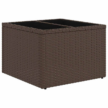 Garten-Sofa-Set 8 pcs Braun und Creme 55 x 55 x 37 cm
