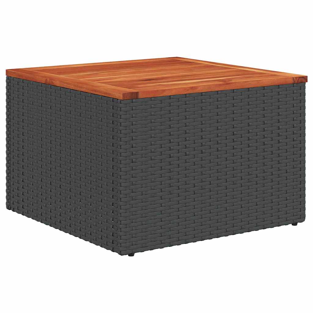 Garten-Sofa-Set 9 pcs Schwarz und Creme 55 x 55 x 37 cm