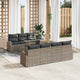 Garten-Sofa-Set 8 pcs Grau 100 x 55 x 73 cm Poly Rattan