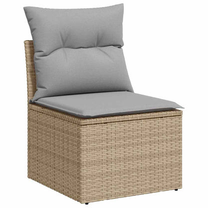 Garten-Sofa-Set 8 pcs Beige und Hellgrau 90 x 55 x 71 cm