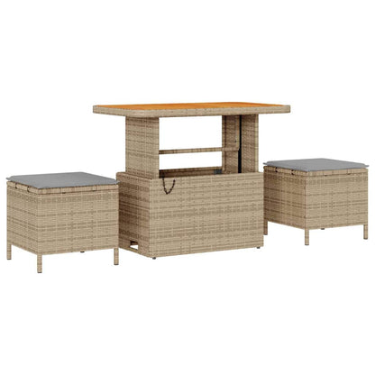 Garten-Sofa-Set 8 pcs Beige und Hellgrau 90 x 55 x 71 cm