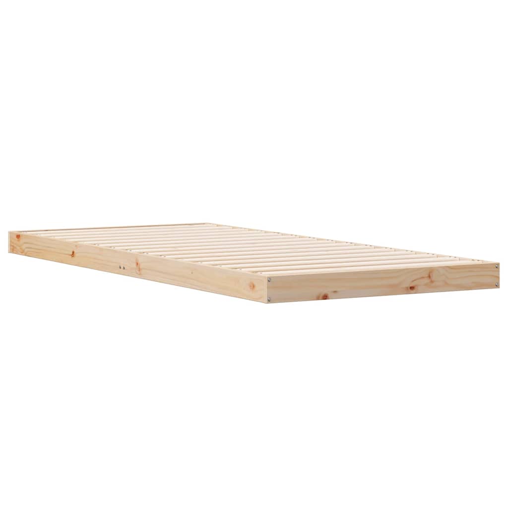 Bodenbettgestell Natur 80 x 210 cm Massivholz Kiefer