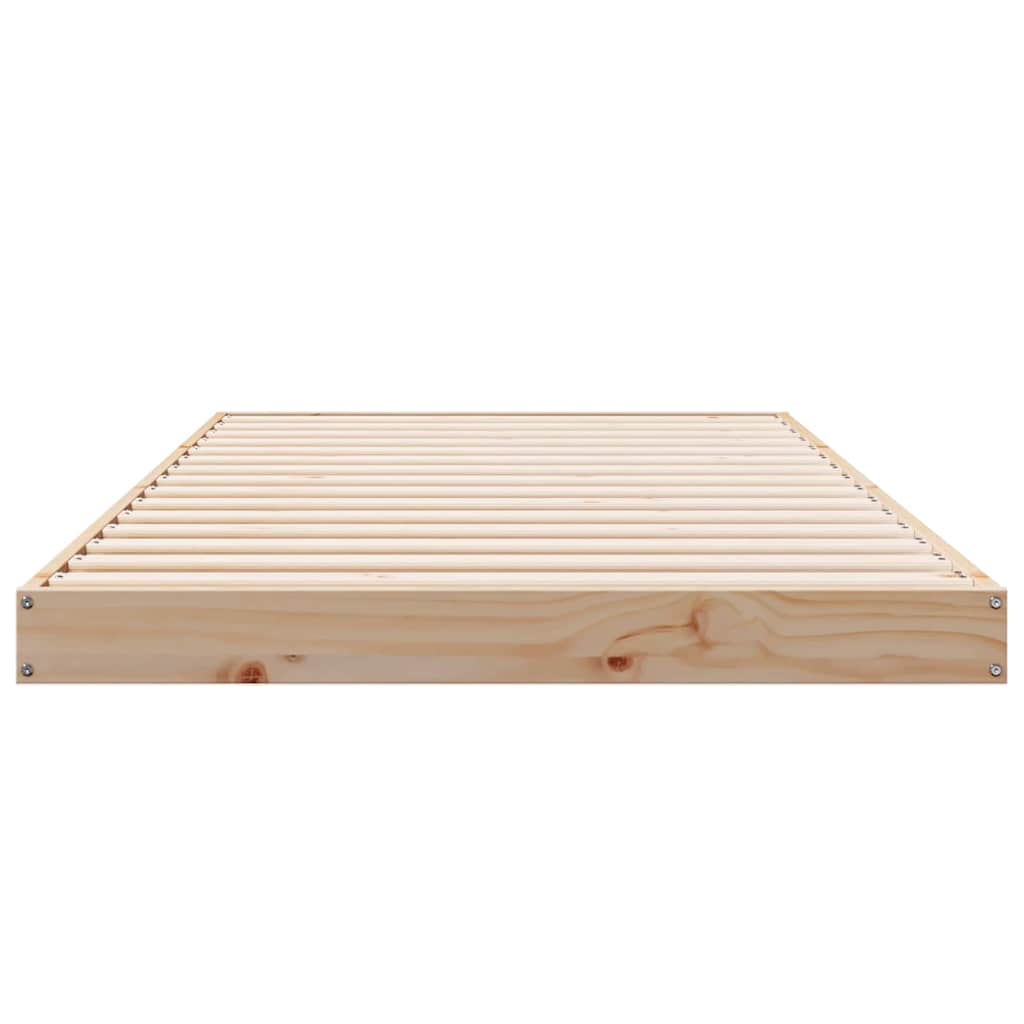 Bodenbettgestell Natur 80 x 210 cm Massivholz Kiefer