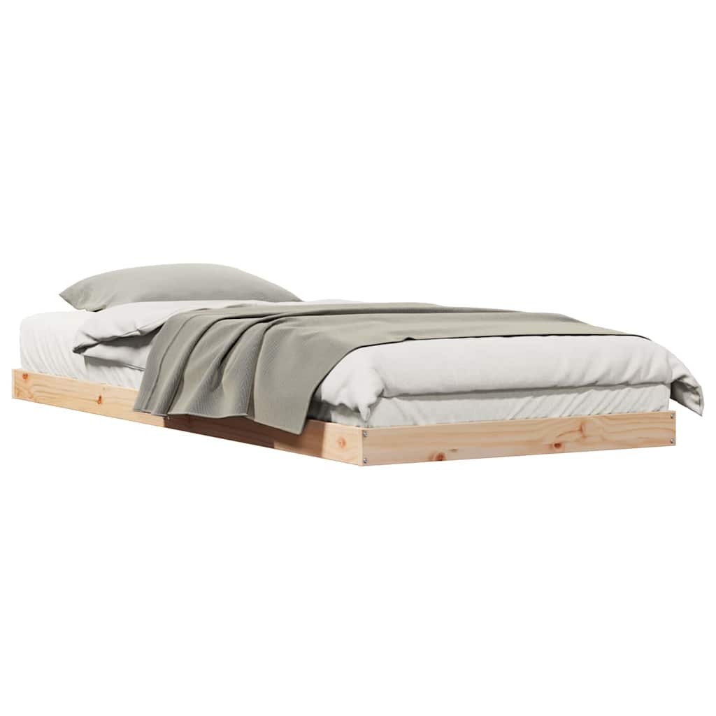 Bodenbettgestell Natur 80 x 210 cm Massivholz Kiefer