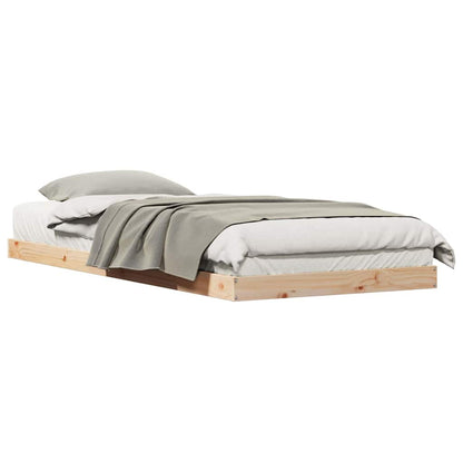 Bodenbettgestell Natur 80 x 210 cm Massivholz Kiefer