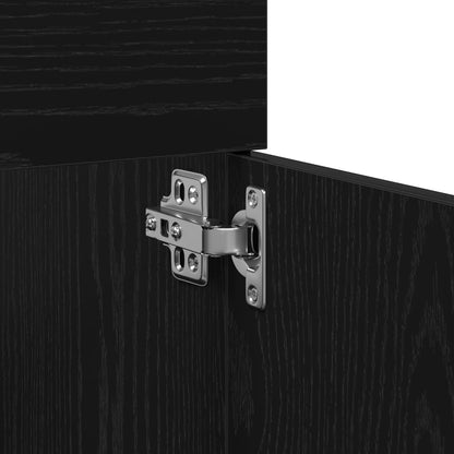 Waschbeckenunterschrank Schwarz Eiche 90x38,5x46 cm Holzwerkstoff - Pazzar.ch
