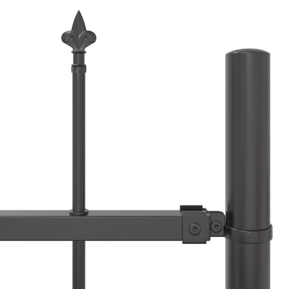 Gartenzaun mit Spitzen Grau 15,3x1,5 m aus Stahl - Pazzar.ch