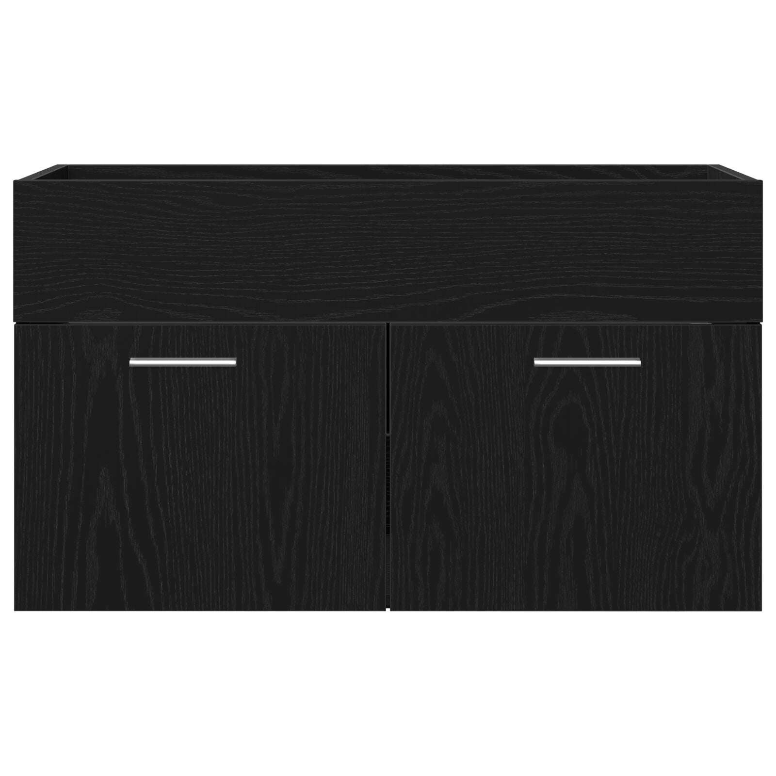 Waschbeckenunterschrank Schwarz Eiche 90x38,5x46 cm Holzwerkstoff