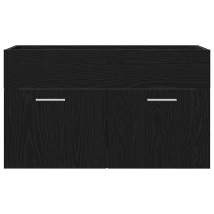 Waschbeckenunterschrank Schwarz Eiche 90x38,5x46 cm Holzwerkstoff - Pazzar.ch