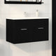 Waschbeckenunterschrank Schwarz Eiche 90x38,5x46 cm Holzwerkstoff