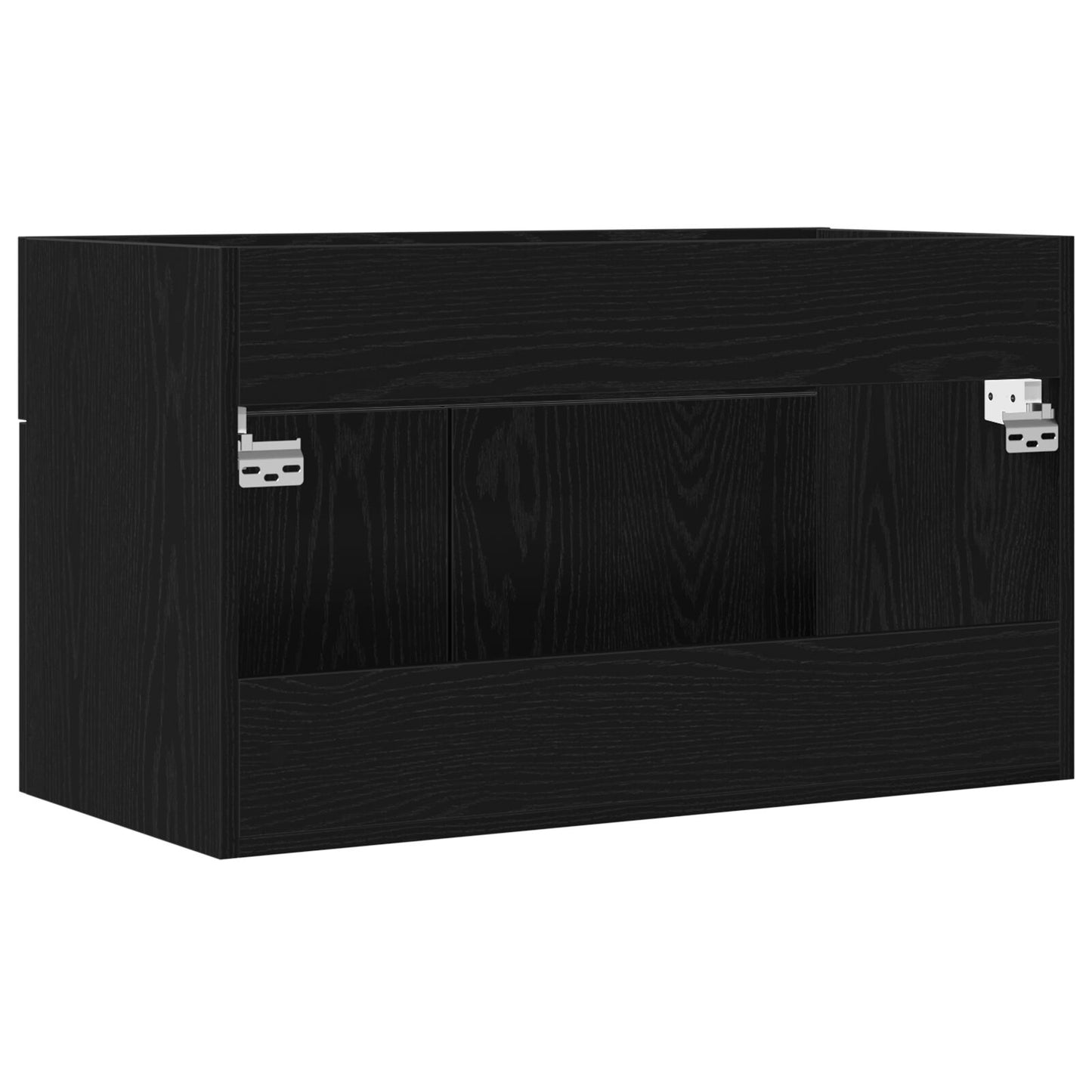 Waschbeckenunterschrank Schwarz Eiche 90x38,5x46 cm Holzwerkstoff - Pazzar.ch