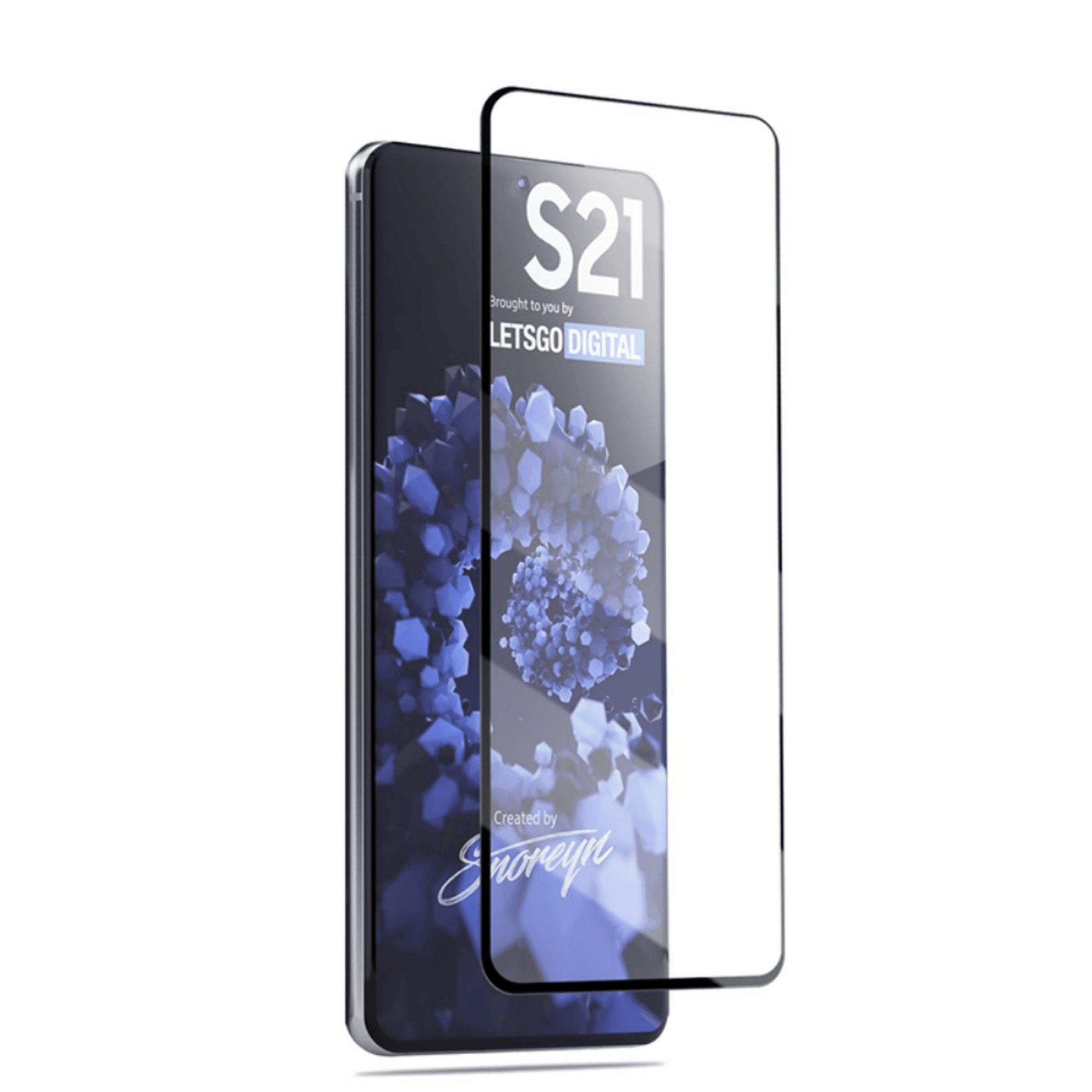 Amorus - Samsung Galaxy S21 (5G) 3D Vollbild Displayschutzglas mit Rahmen - Schwarz