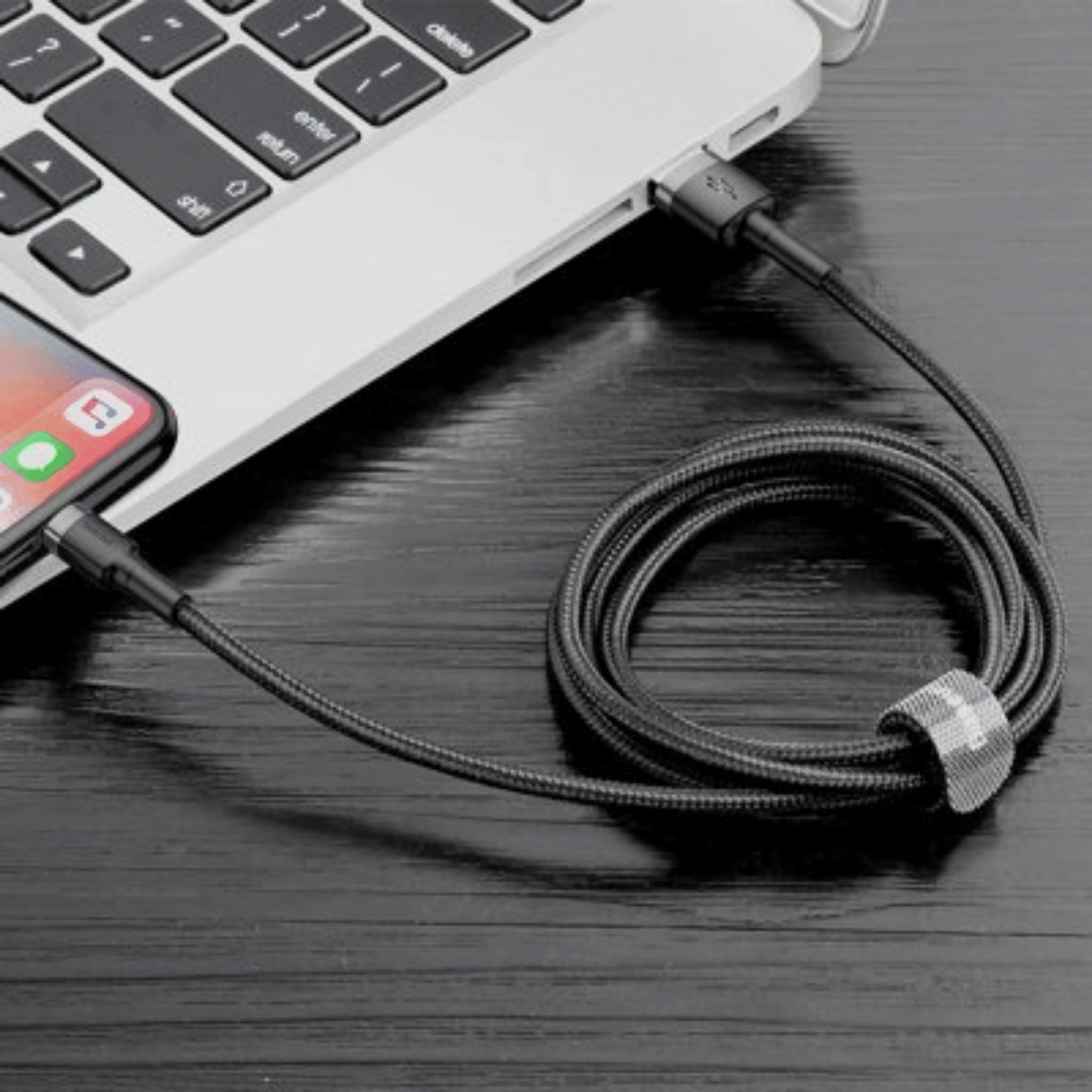 Baseus - (2m) Lightning zu USB-A Ladekabel Datenkabel Cafule Serie - Grayblack