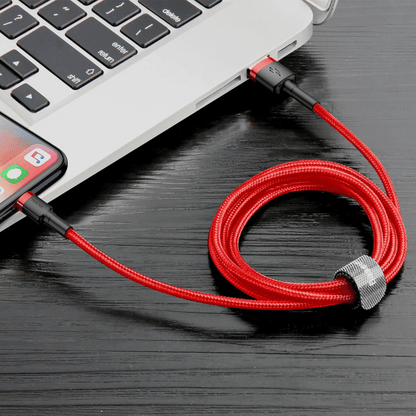 Baseus - (2m) Lightning zu USB-A Ladekabel Datenkabel Cafule Serie - Rot - Pazzar.ch