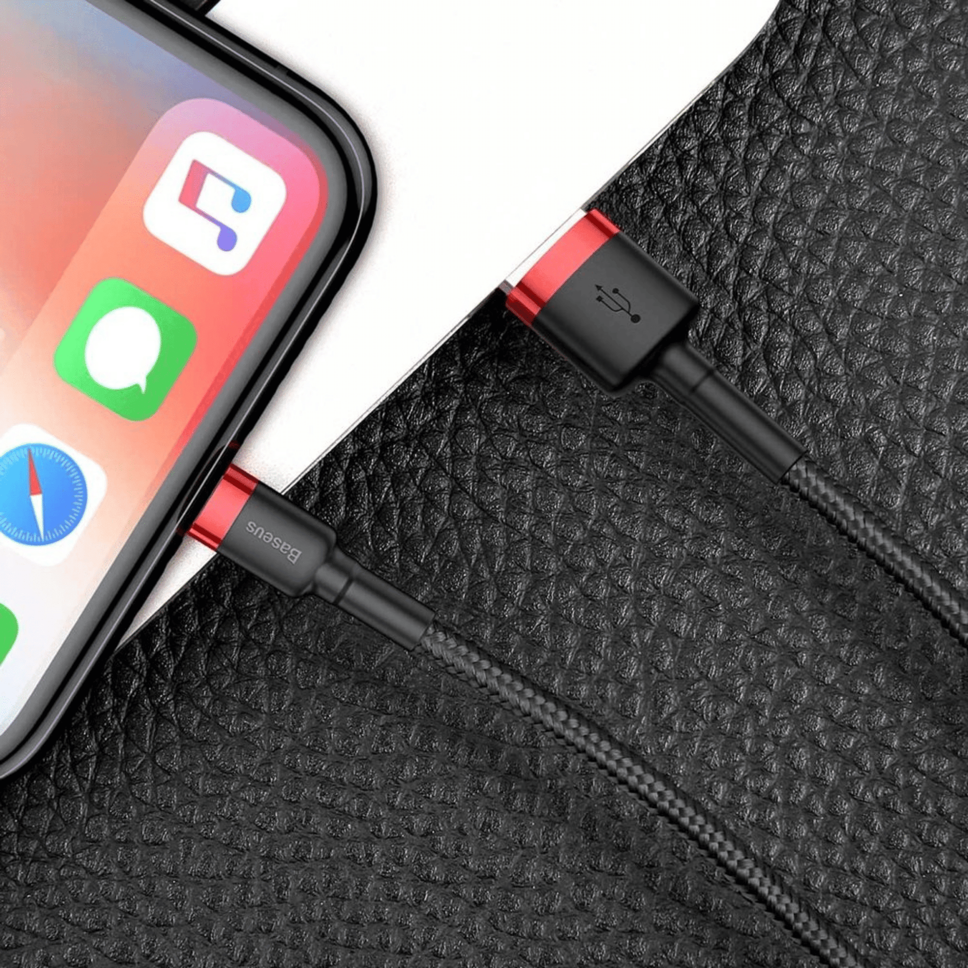 Baseus - (2m) Lightning zu USB-A Ladekabel Datenkabel Cafule Serie - Schwarz