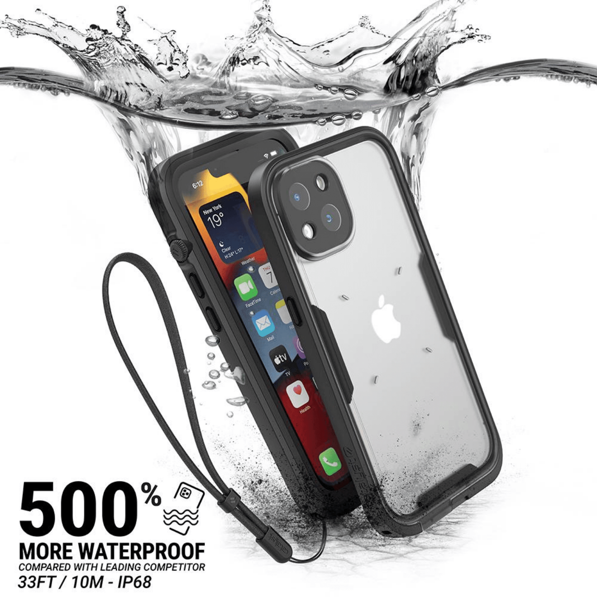 Catalyst - iPhone 13 Mini Wasserdichtes (10m) und Schock Resistentes Case (2m) - Stealth Black