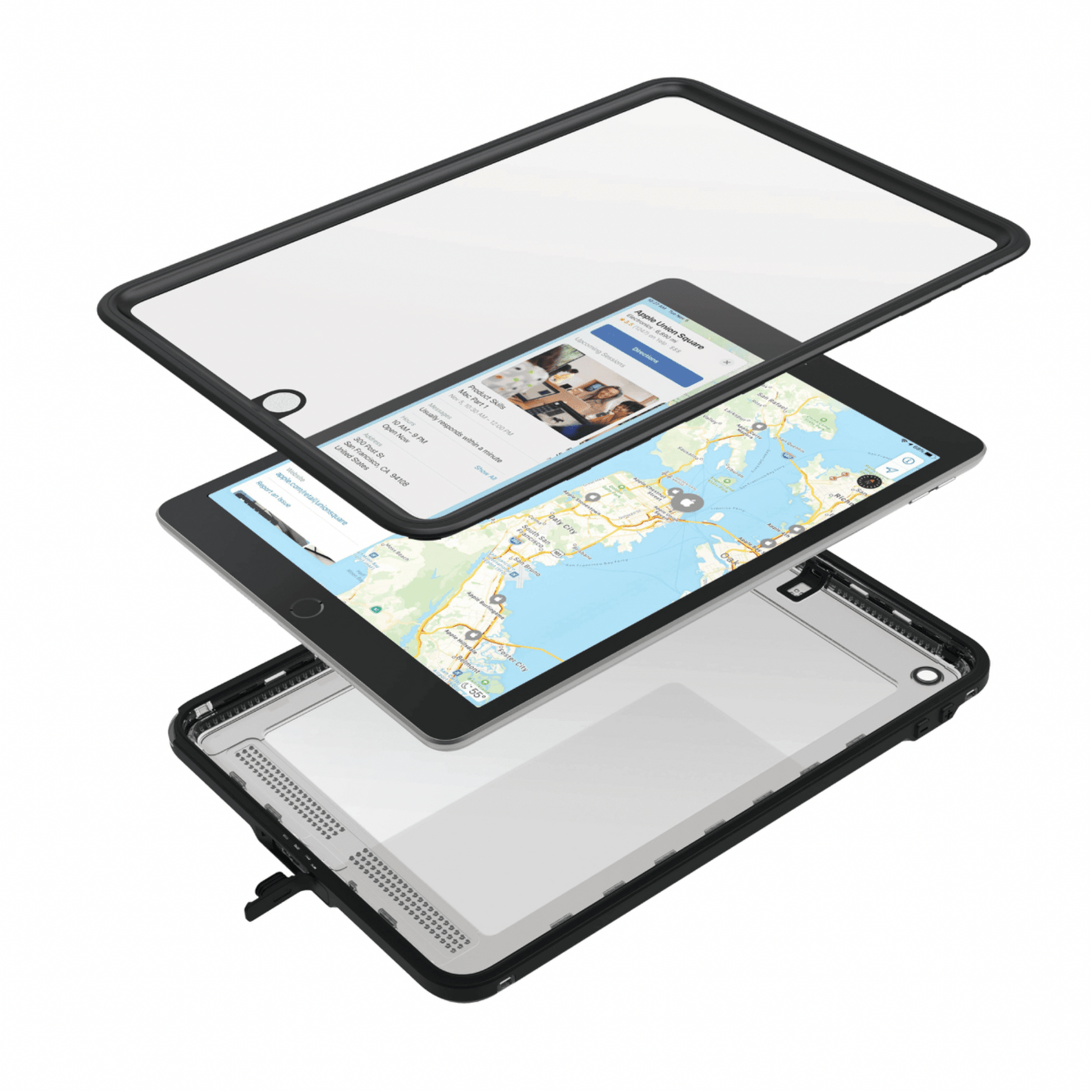 Catalyst - iPad 10.2" (2019 - 2021) Wasserdichtes (2m) und Shock Resistentes IP68 Case (1.2m) - Schwarz