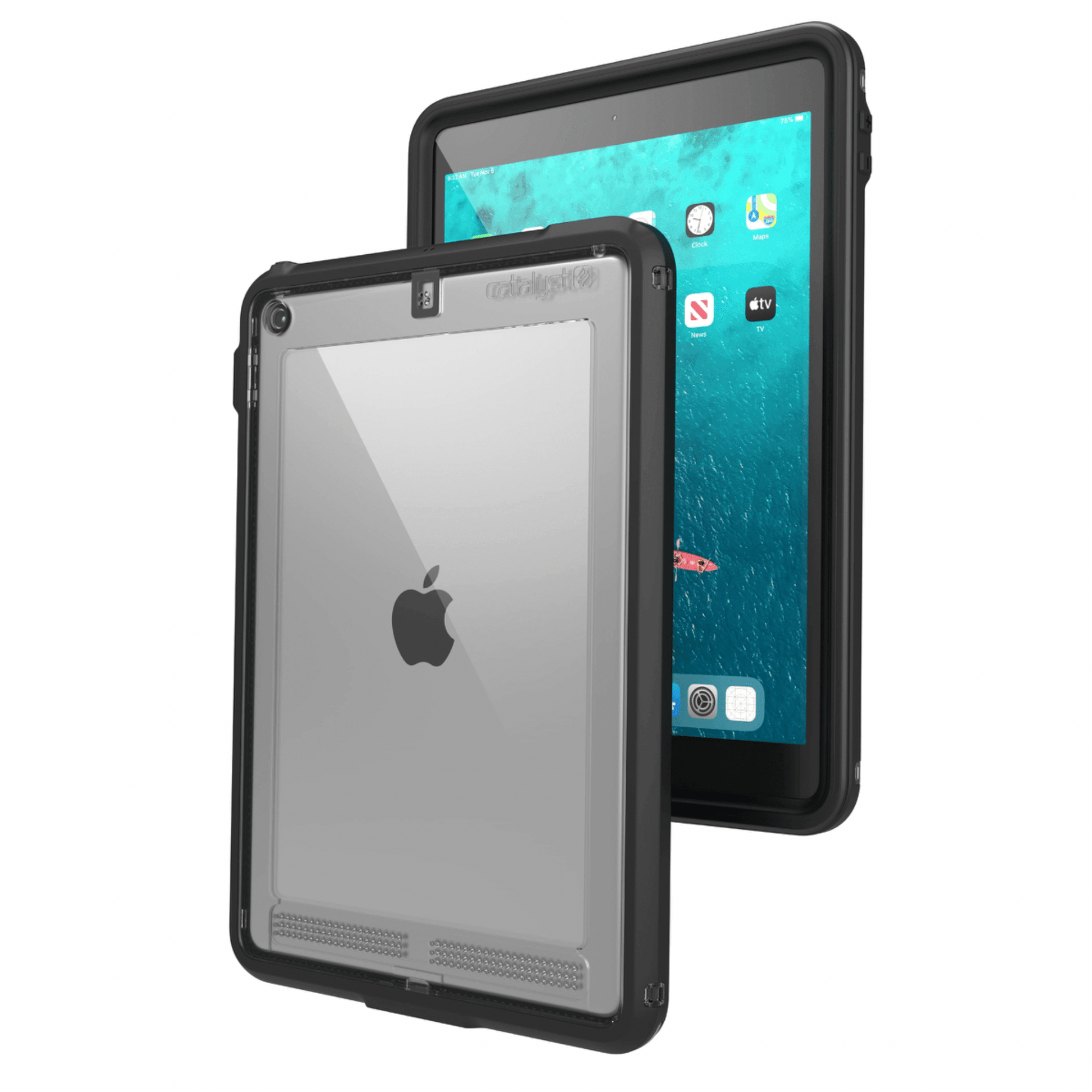 Catalyst - iPad 10.2" (2019 - 2021) Wasserdichtes (2m) und Shock Resistentes IP68 Case (1.2m) - Schwarz