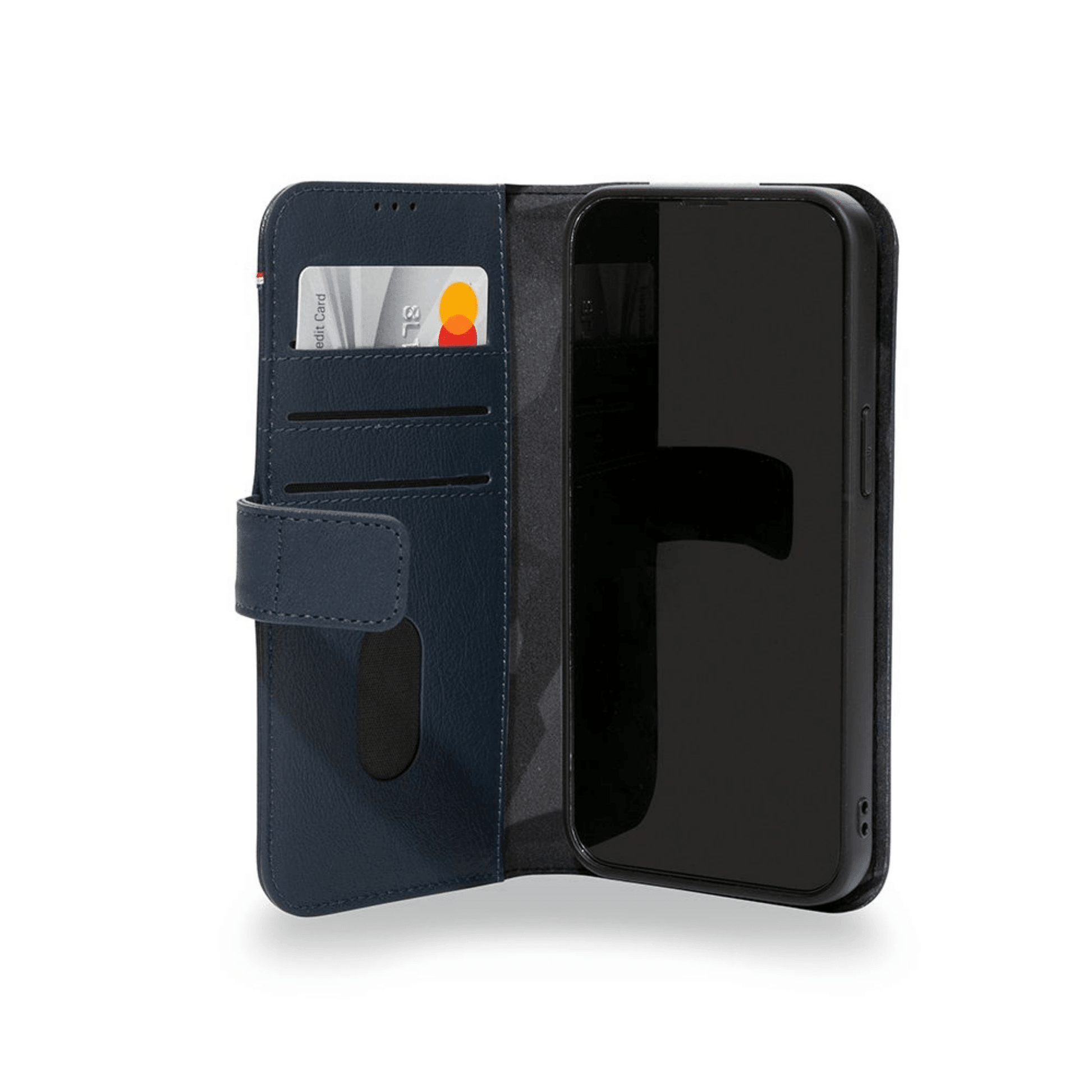 Decoded - iPhone 13 Leder Wallet Detachable Serie - Dunkelblau