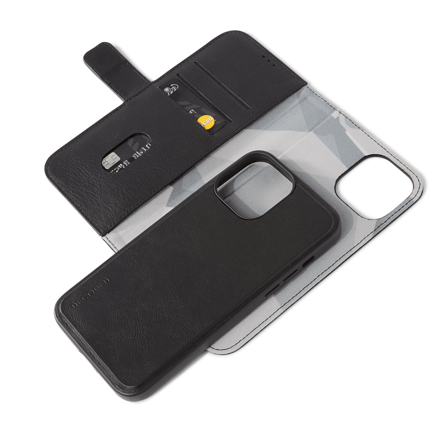 Decoded - iPhone 13 Pro Max Leder Wallet Detachable Serie - Schwarz - Pazzar.ch