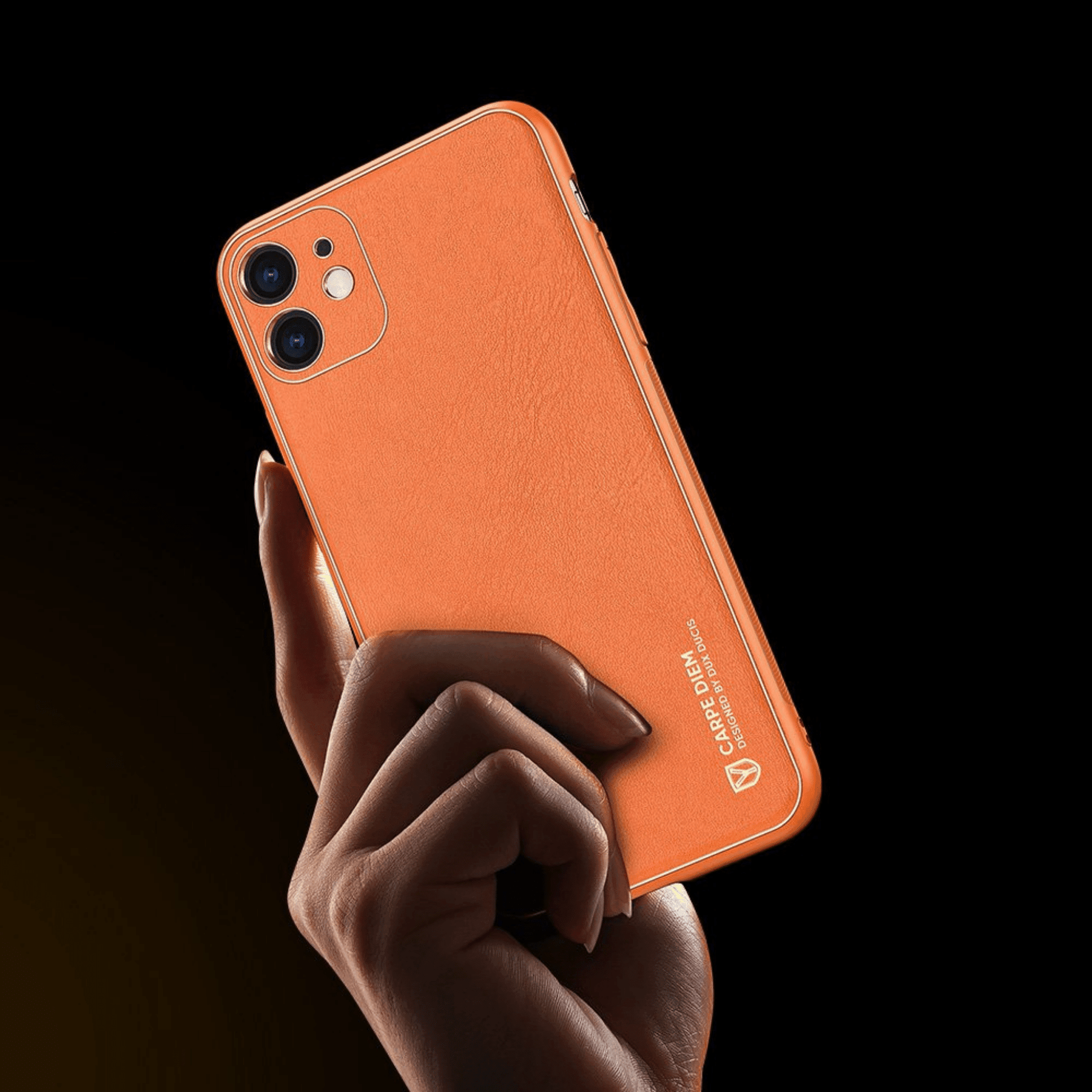 Dux Ducis - iPhone 11 Back Cover Yolo Series PU-Leder Schutzhülle - Orange