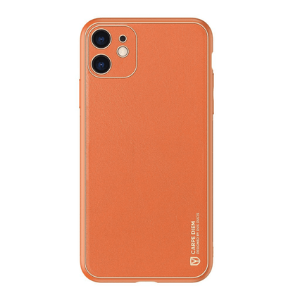 Dux Ducis - iPhone 11 Back Cover Yolo Series PU-Leder Schutzhülle - Orange - Pazzar.ch